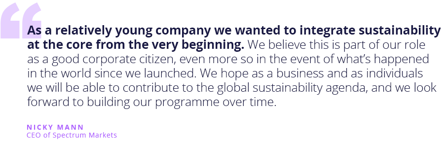 Quote from CEO of Spectrum on sustainability